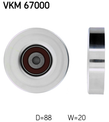 Vratná/vodiaca kladka rebrovaného klinového remeňa SKF